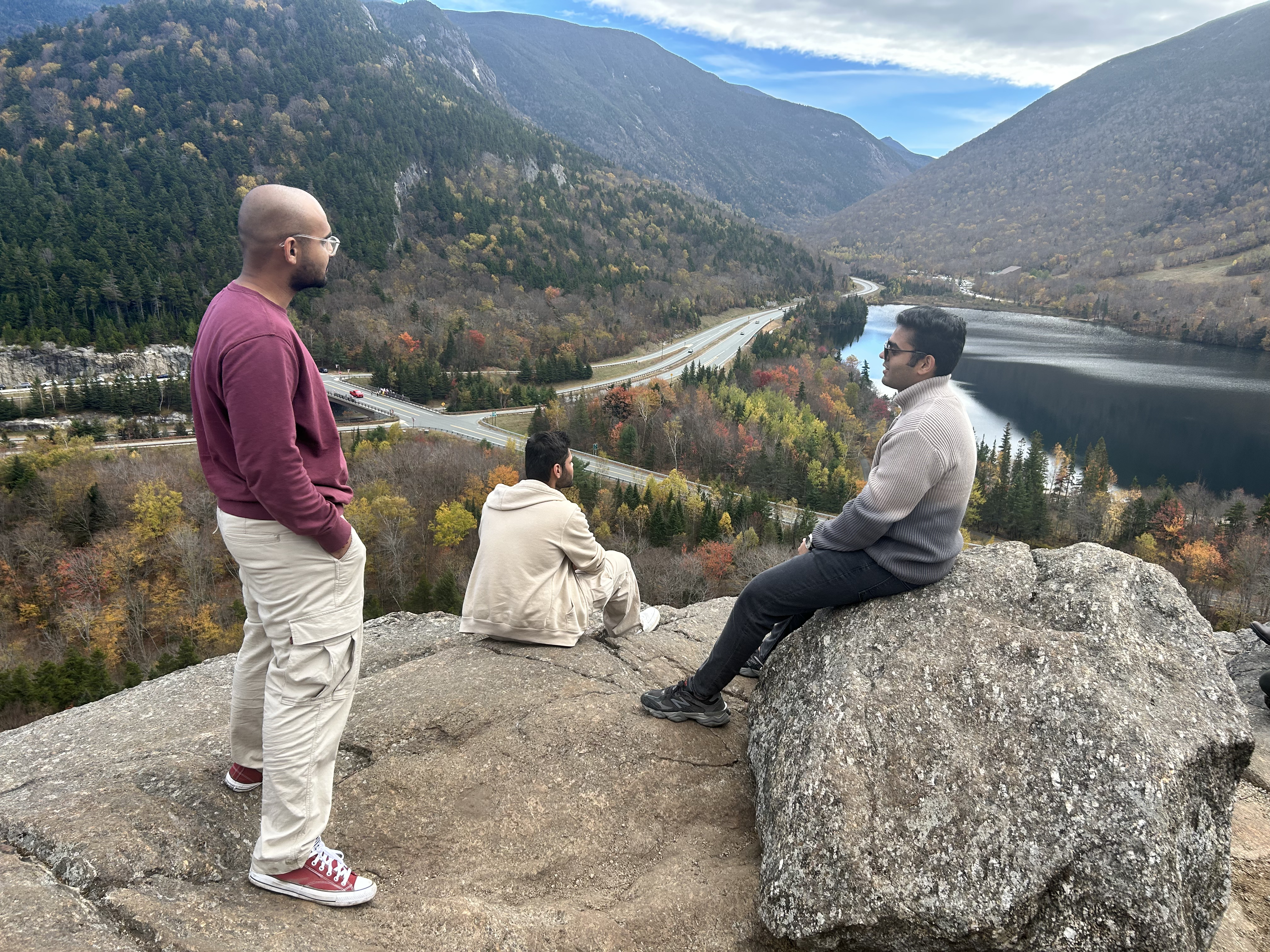 Trekking at Artists Bluff New Hampshire